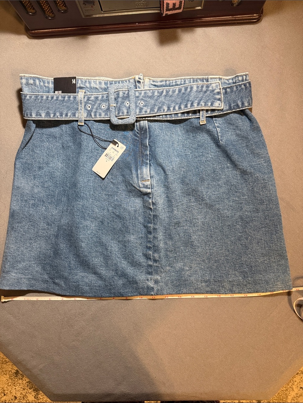 Express Light Blue Denim Skirt with Tag